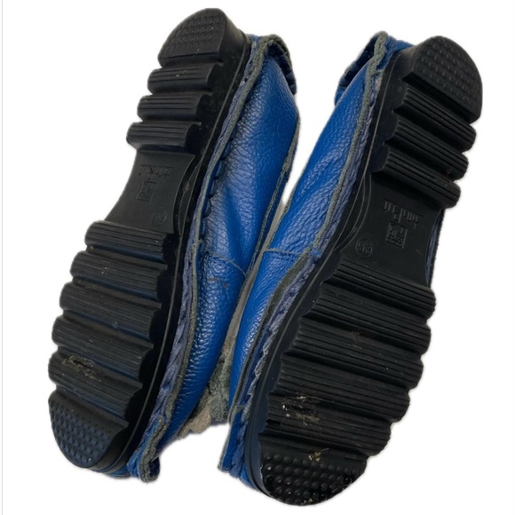 Women’s Leather  Blue and Yellow Floral Flats 7.5 - Picture 9 of 9